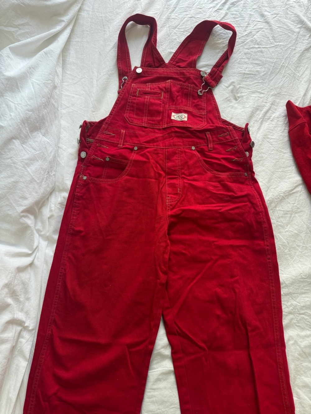 Unbranded Red Corduroy Overalls for Women